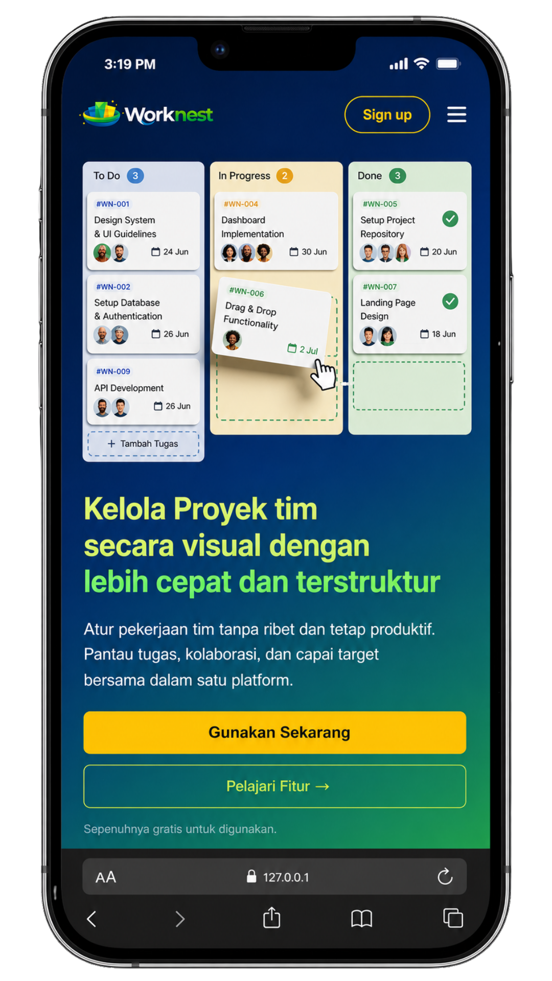 Tampilan Aplikasi Mobile